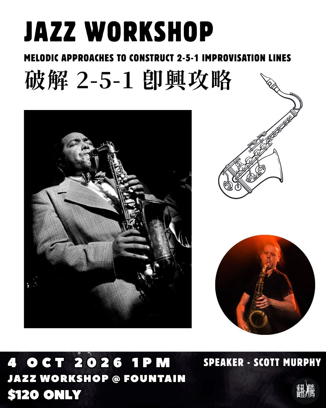 【爵士工作坊】:Scott Murphy 破解 2-5-1 即興攻略 Jazz Workshop: Melodic Approaches to Construct 2-5-1 Improvisation Lines - by Scott Murphy